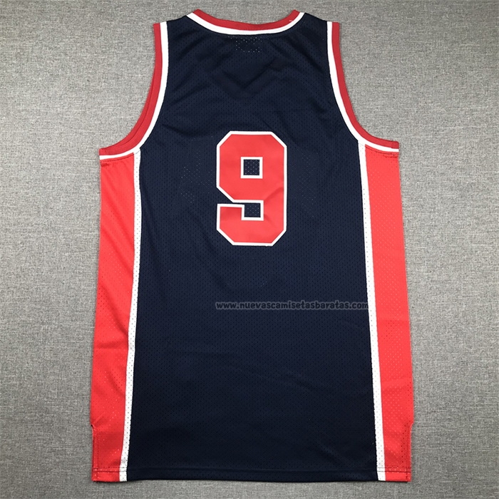 Camiseta USA 1984 Michael Jordan NO 9 Azul